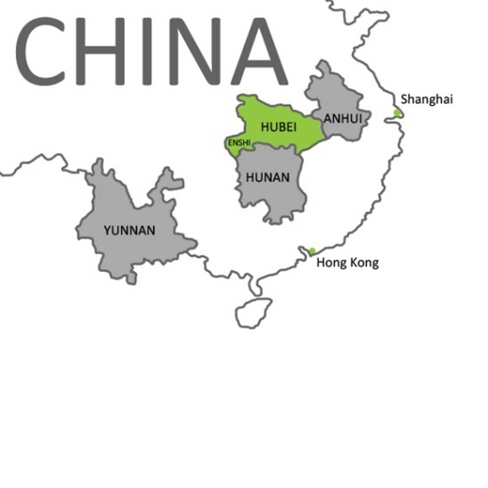 Grüner Tee En Shi Cui Lü bio China Karte