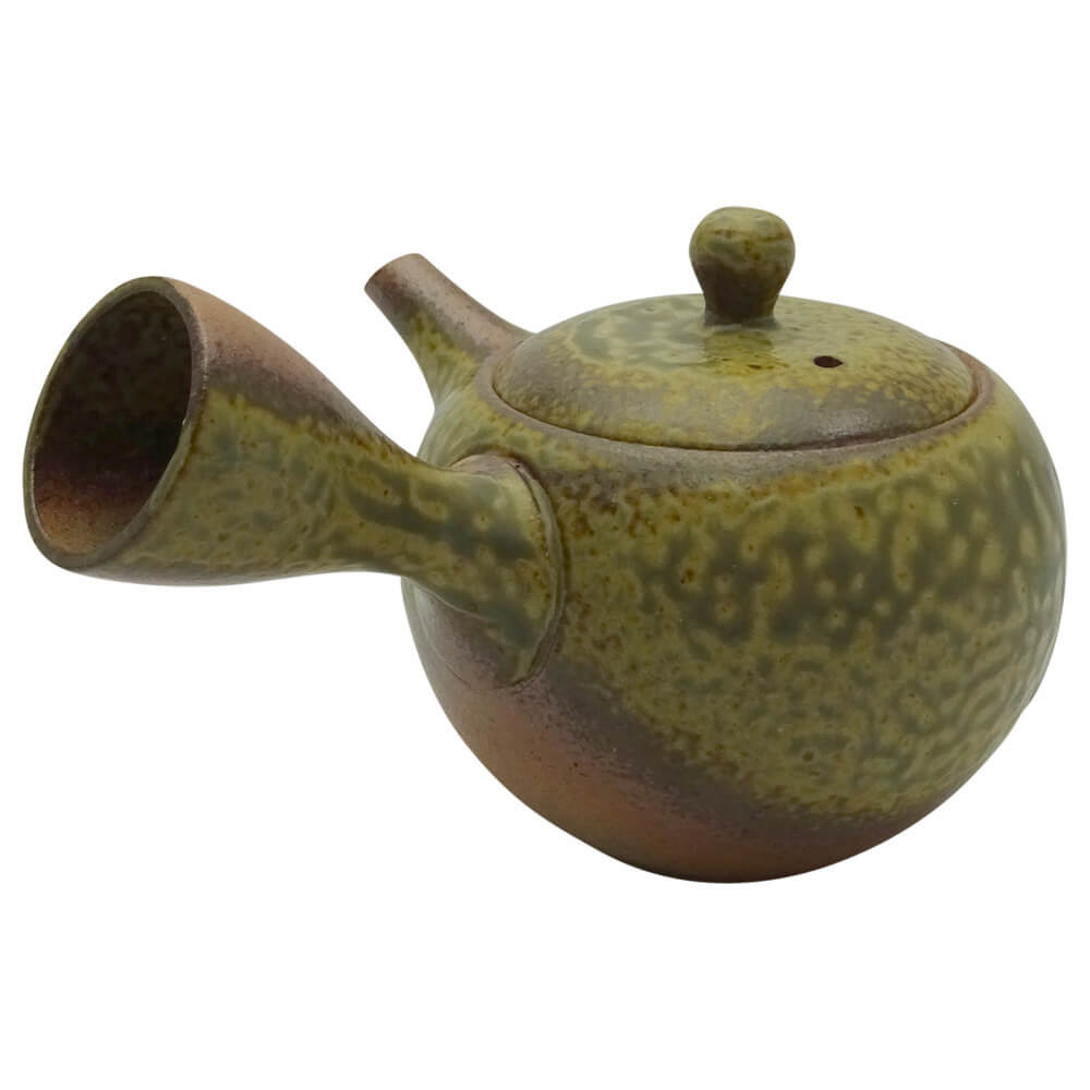 Kyusu Japanische Einhand-Teekanne mit Keramiksieb hinten