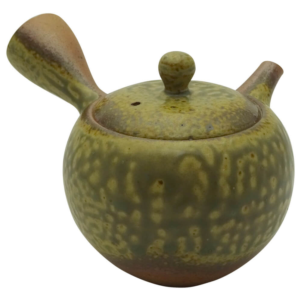 Kyusu Japanische Einhand-Teekanne mit Keramiksieb hinten