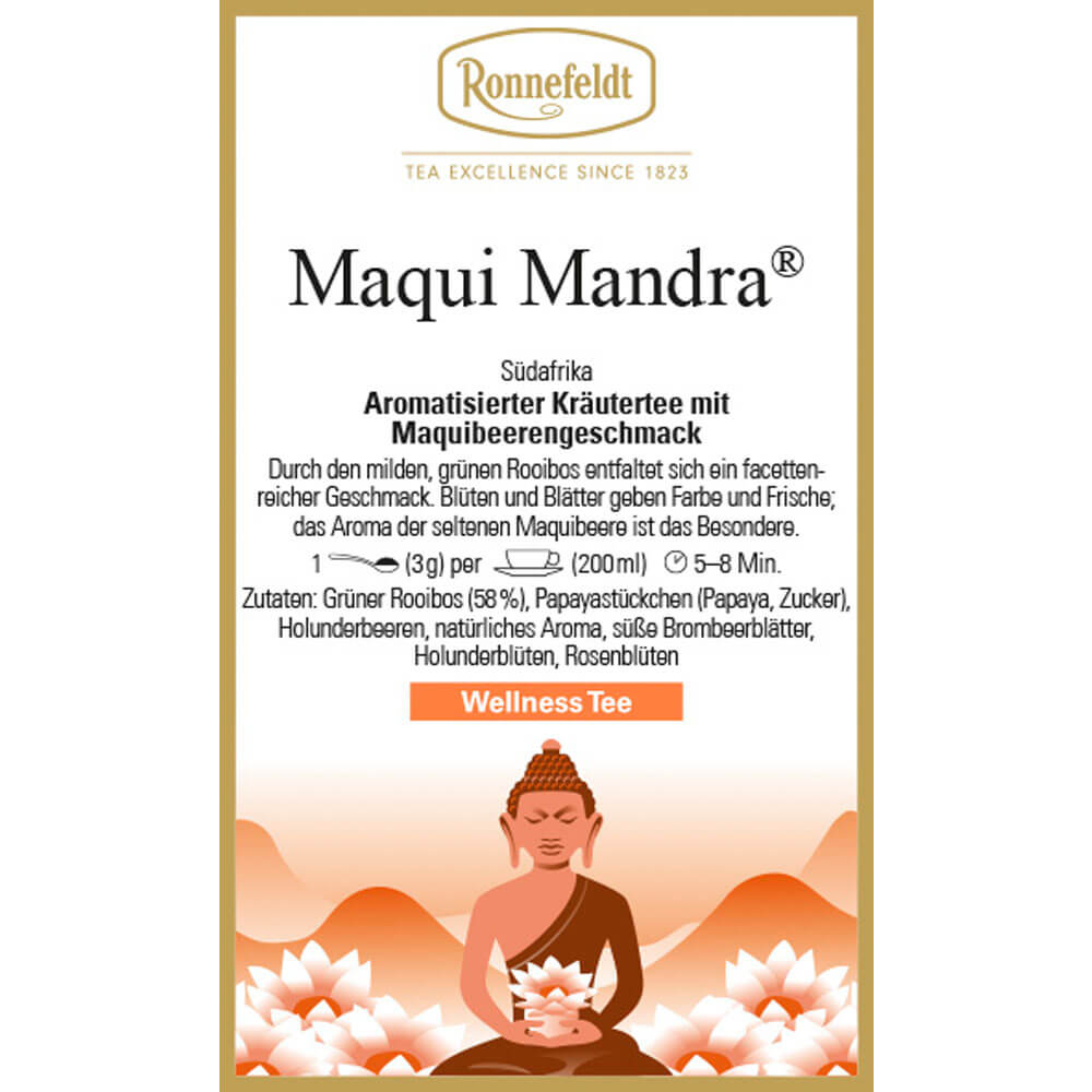 Wellness Tee Maqui Mandra Etikett neu