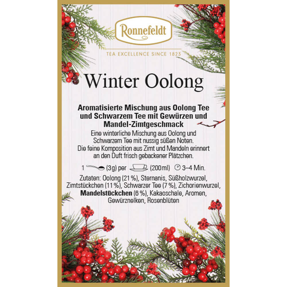 Ronnefeldt Winter Oolong Etikett