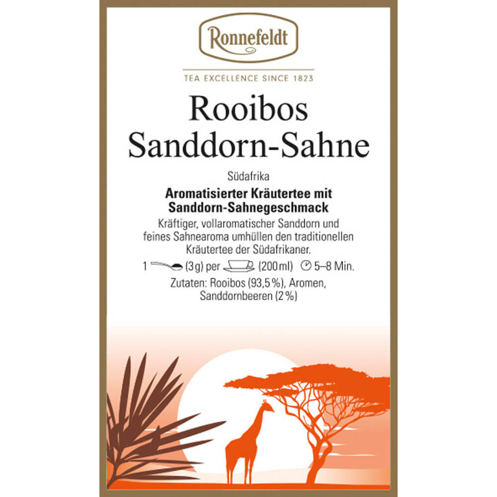 Rooibos Sanddorn-Sahne Etikett neu