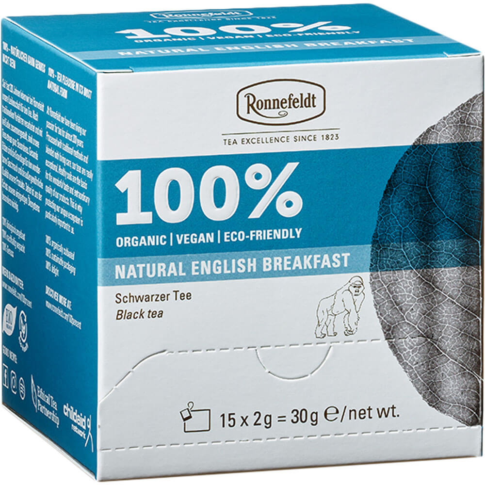 Premium Teebeutel Natural English Breakfast bio Packung