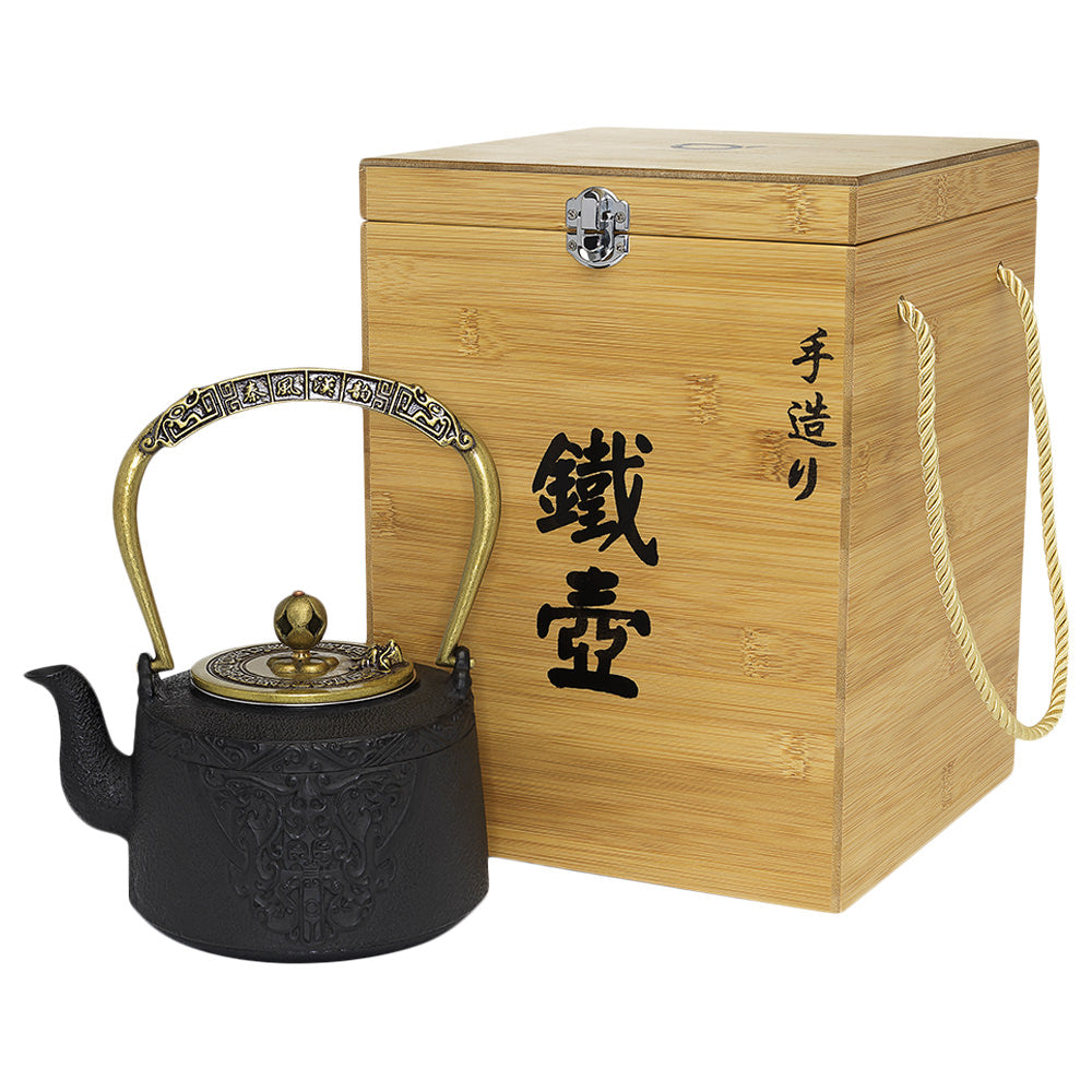 Chinesische Teekanne Emperor Kupfergusseisen Box#eisenkanne_emperor