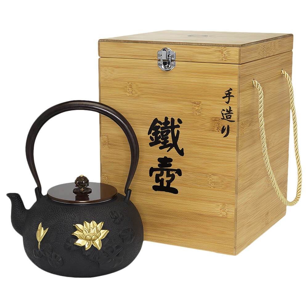 Chinesische Teekanne Lotus Kupfergusseisen Box#eisenkanne_lotus